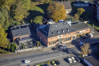 Aerial view, Restaurant Gasthof Hagedorn in the district Bockum-Hövel in Hamm, Ruhr area, North