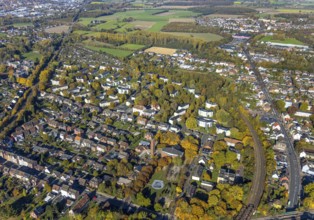 Aerial view, housing estate between Großer Sandweg and Bockumer Weg as well as Schottschleife and