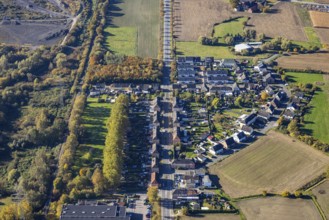 Aerial view, housing estate Haberkampstraße corner Wittekindstraße in the district Bockum-Hövel in