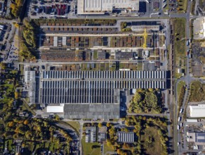 Aerial view, Mannesmann Precision Tubes / Mannesmann Line Pipe Lager am Datteln-Hamm-Kanal im