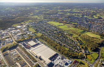 Aerial view, Lippepark Hamm - Schacht Franz and housing estate between Albert-Funk-Straße and