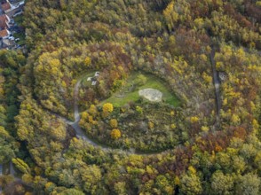 Aerial view, Windsegelhalde in the district Heessen in Hamm, Ruhr area, North Rhine-Westphalia,