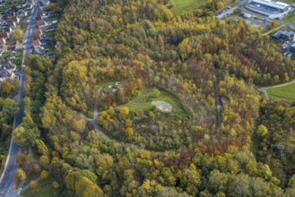 Aerial view, Windsegelhalde in the district Heessen in Hamm, Ruhr area, North Rhine-Westphalia,