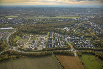 Aerial view, construction area Heimshof Ost at Sachsenring in the district Heessen in Hamm, Ruhr