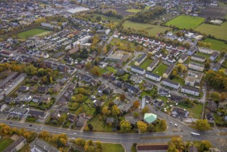 Aerial view, St. Boniface Catholic Church, St. Boniface Senior Citizens' Centre and St. Boniface