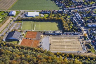 Aerial view, construction site at the Hammer SC sports facility between Hubert-Westermeier-Straße