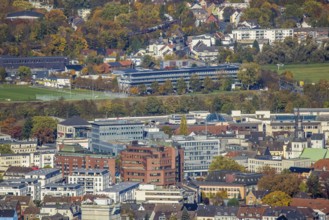 Aerial view, city centre view with view over the Allee-Center to the Hammer Technology and Start-up