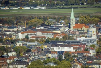 Aerial view, city centre view with former Isenbeck brewery location, St. Marien-Hospital Hamm and