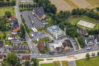 Aerial view, New Ulu Mosque, Herringen, Hamm, Ruhr area, North Rhine-Westphalia, Germany, place of
