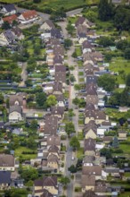 Aerial view, workers' housing estate Isenbecker Hof, Juffernbuschstraße, Herringen, Hamm, Ruhr