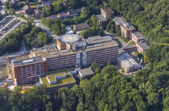 Aerial view, St. Barbara-Klinik, Heessen, Hamm, Ruhr area, North Rhine-Westphalia, Germany, Am