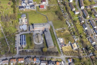 Aerial view, commercial area Am Hülsenbusch with new development area Am Beisenkamp Mitte, Hamm,