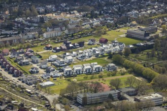 Aerial view, housing estate and development area Auf dem Beisenkamp, centre, Hamm, Ruhr area, North