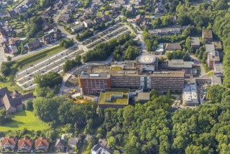 Aerial view, St. Barbara-Klinik, Heessen, Hamm, Ruhr area, North Rhine-Westphalia, Germany, Am