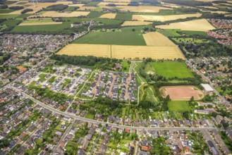Aerial view, residential park Schulze-Everding, Bockum-Hövel, Hamm, Ruhr area, North