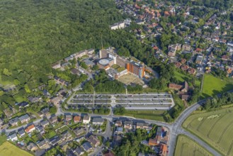 Aerial view, St. Barbara-Klinik, Heessen, Hamm, Ruhr area, North Rhine-Westphalia, Germany, Am