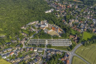 Aerial view, St. Barbara-Klinik, Heessen, Hamm, Ruhr area, North Rhine-Westphalia, Germany, Am