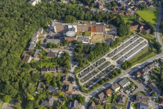 Aerial view, St. Barbara-Klinik, Heessen, Hamm, Ruhr area, North Rhine-Westphalia, Germany, Am