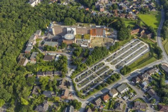 Aerial view, St. Barbara-Klinik, Heessen, Hamm, Ruhr area, North Rhine-Westphalia, Germany, Am