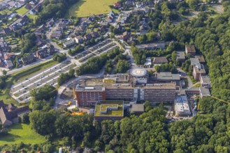 Aerial view, St. Barbara-Klinik, Heessen, Hamm, Ruhr area, North Rhine-Westphalia, Germany, Am