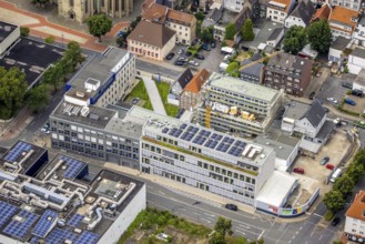 Aerial photo, Widumstraße construction site for new WA office building, Westfälischer Anzeiger,