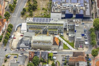 Aerial photo, Widumstraße construction site for new WA office building, Westfälischer Anzeiger,