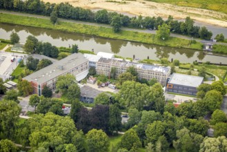 Aerial photo, Gymnasium Hammonense, centre, Hamm, Ruhr area, North Rhine-Westphalia, Germany,