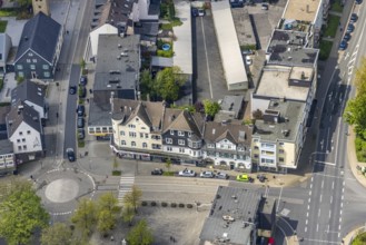 Aerial view, commercial buildings Kettwiger Straße, Leubeck, Heiligenhaus, Ruhr area, North