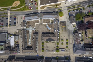 Aerial view, town hall, Leubeck, Heiligenhaus, Ruhr area, North Rhine-Westphalia, Germany,