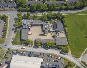 Aerial photo, fire brigade Heiligenhaus, Heiligenhaus, Ruhr area, North Rhine-Westphalia, Germany,