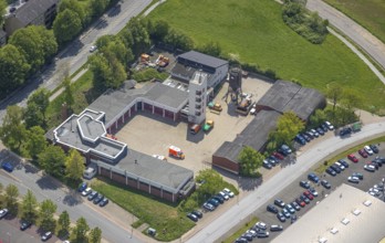 Aerial photo, fire brigade Heiligenhaus, Heiligenhaus, Ruhr area, North Rhine-Westphalia, Germany,