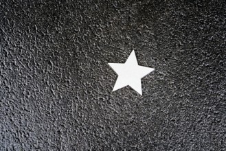 Stars on sidewalk as memorial for Nazi victims, Tilbeck Abbey, Tilbeck foundation, Havixbeck,