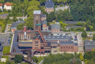 Aerial view, Zollverein shaft 1/2/8 on the site of the Zeche Zollverein in Essen-Stoppenberg,