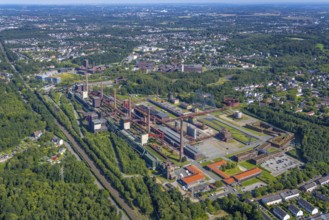 Aerial view, UNESCO World Heritage Zollverein Coal Mine Industrial Complex and Zollverein Coking