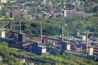 Aerial view, UNESCO World Heritage Zollverein Coal Mine Industrial Complex and Zollverein Coking