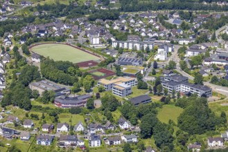 Aerial photo, Bigge-Lenne Comprehensive School and Sports Field School Centre, Finnentrop,