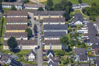 Aerial view, residential complex with apartment buildings Graf-von-Plettenberg-Straße, Bamenohl,