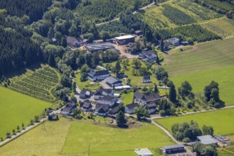 Aerial view, local view Ramscheid, Serkenrode, Finnentrop, Sauerland, North Rhine-Westphalia,