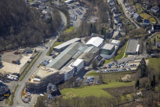 Construction site new office building of HF MIXING GROUP, Freudenberg, Sauerland, North
