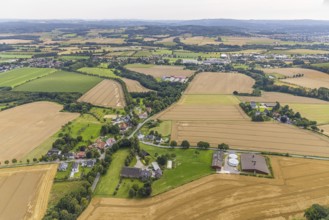 Aerial view, construction site for fire station building Stentroper Weg, Palzstraße and corner