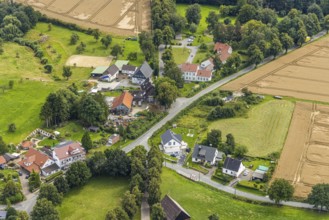 Aerial view, construction site for fire station building Stentroper Weg, Palzstraße and corner