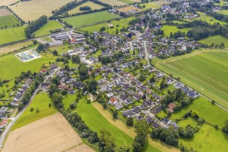 Aerial view, aerial view district Warmen, Fröndenberg/Ruhr, Ruhr area, North Rhine-Westphalia,