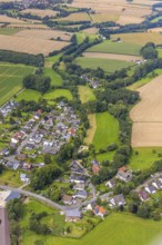 Aerial view, aerial view district Warmen, Fröndenberg/Ruhr, Ruhr area, North Rhine-Westphalia,