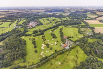 Aerial view, golf course and golf club Unna-Fröndenberg, Fröndenberg/Ruhr, Ruhr area, North