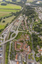 Aerial view, planned reconstruction Harthaer Straße, Wilhelm-Feuerhake-Straße intersection Mendener