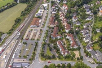 Aerial view, planned reconstruction Harthaer Straße, Wilhelm-Feuerhake-Straße intersection Mendener