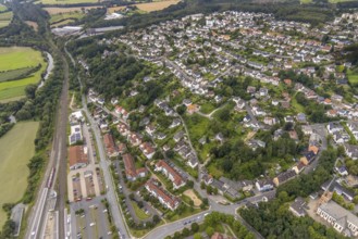 Aerial view, planned reconstruction Harthaer Straße, Wilhelm-Feuerhake-Straße intersection Mendener