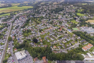 Aerial view, townscape and city centre Fröndenberg, Fröndenberg/Ruhr, Ruhr area, North
