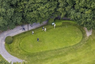 Aerial view, golf course and golf club Unna-Fröndenberg, Fröndenberg/Ruhr, Ruhr area, North