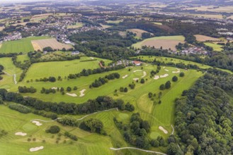 Aerial view, golf course and golf club Unna-Fröndenberg, Fröndenberg/Ruhr, Ruhr area, North